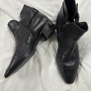 Aquatalia Women's Flambay Black Calf Ankle Boot - Size 10.5M